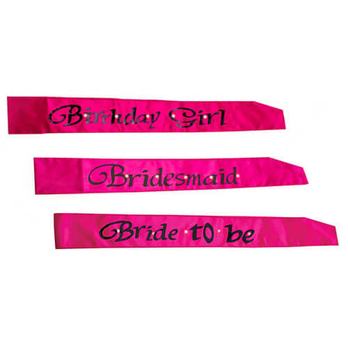 Hot Pink Flashing Sashes