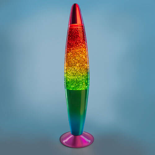 Rainbow Glitter Lamp