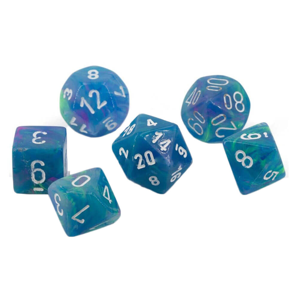 Chessex Polyhedral 7-die świąteczny zestaw