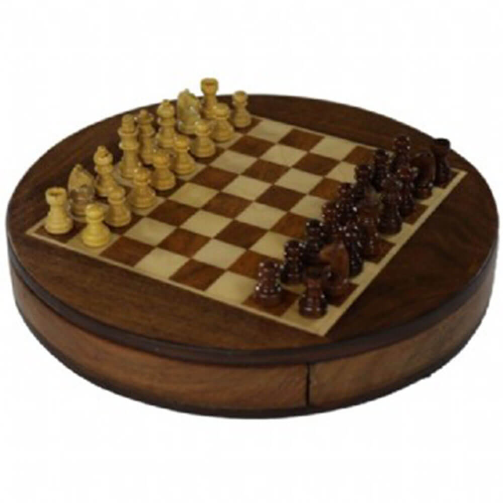 Ensemble d'échecs d'Acacia Round magnétique Beyton