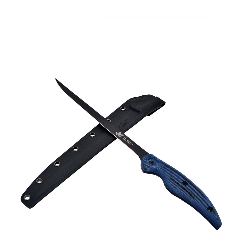 Cuda Professional Micarta Hand Handlet Knife con guaina