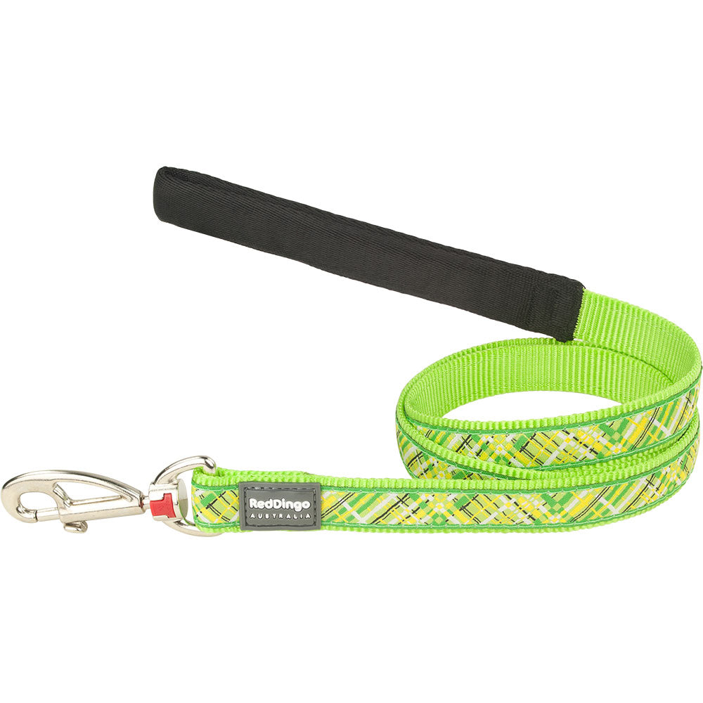 Flanno Dog Lead (Lime Green)