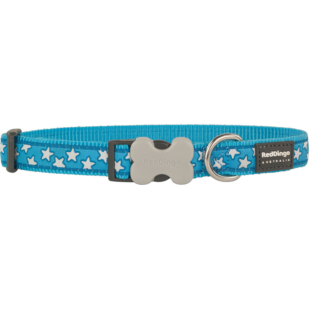 Collar per cani con design a stella (turchese)