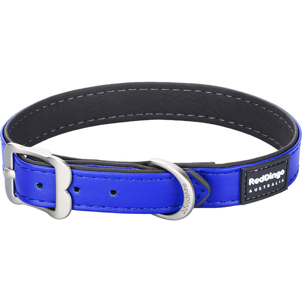 Elegant Vegan Leather Collar (Blue)