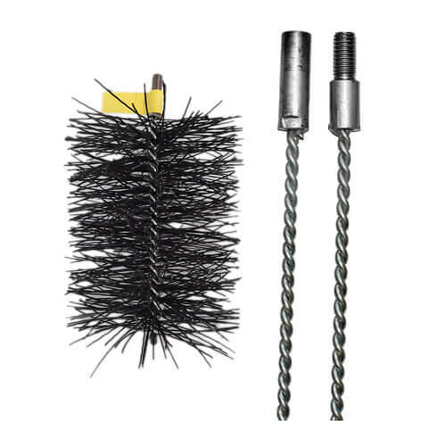 FireUp 12' Polypropylene Pull Thru Flue Brush Kit (4.5" Dia)