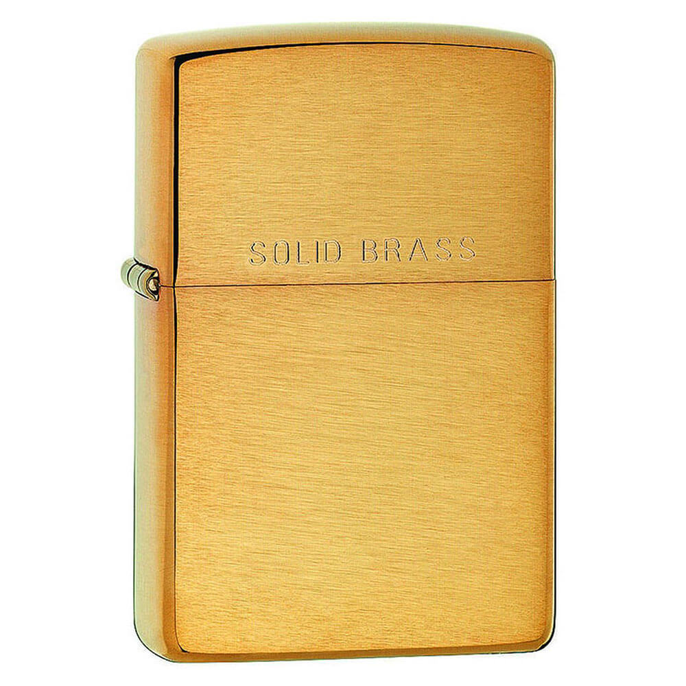 Zippo Brushed Solid Brass Lighter