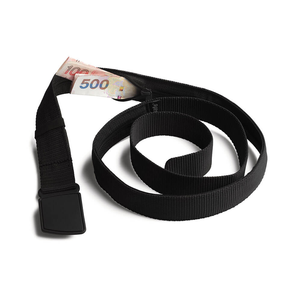 Cashsafe Anti-Theft Travel Belt Wallet (Black)