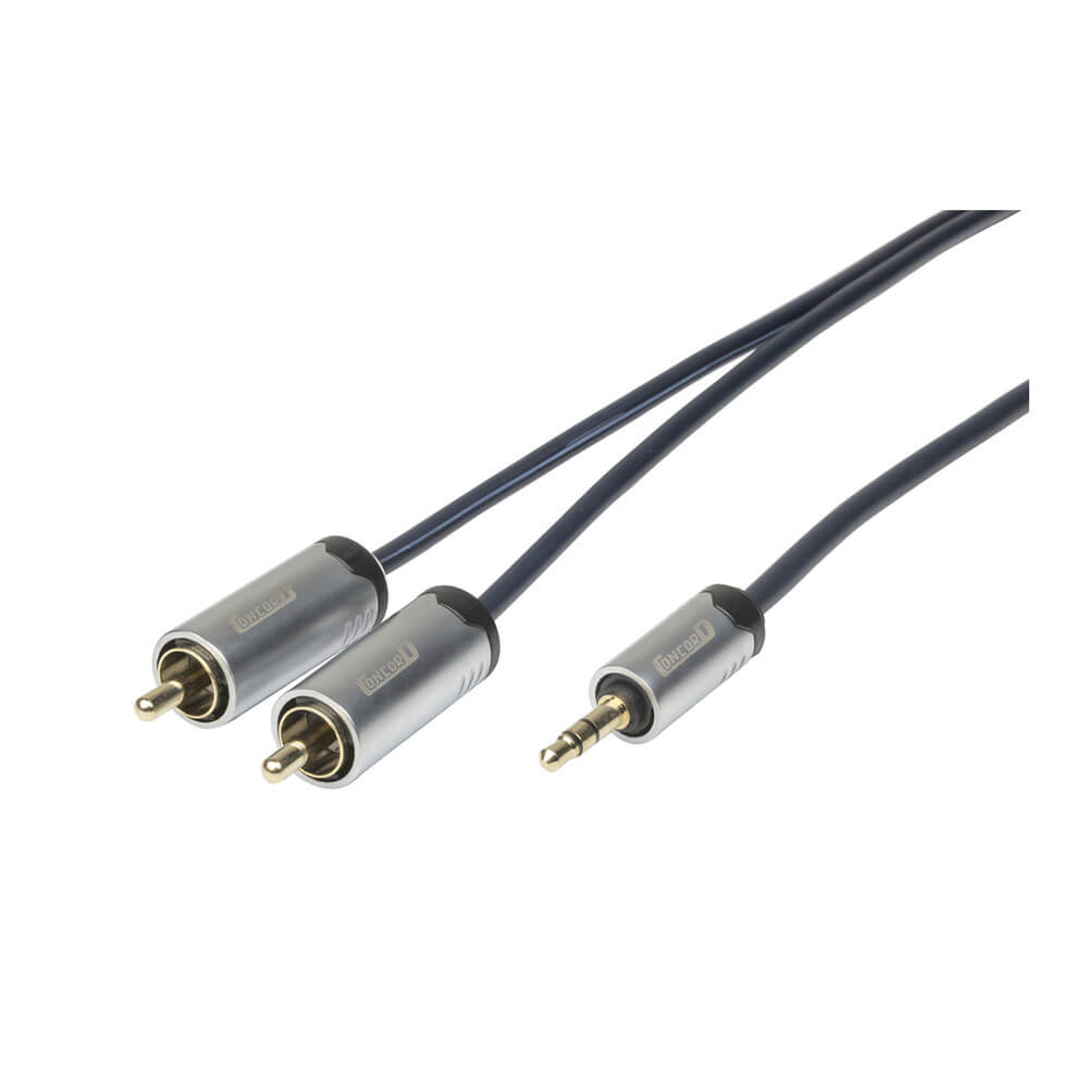 Plugue estéreo Concord 3,5 mm para 2 plugues RCA