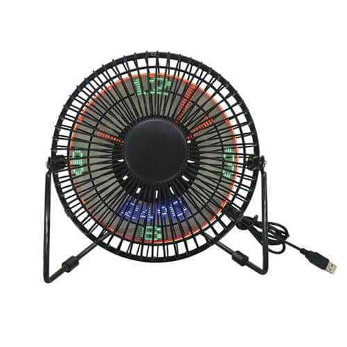 Digitech USB Desk Fan with Clock & Temperature 6"