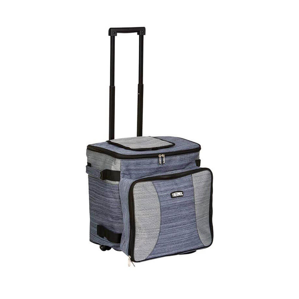 Natural Style 4 Person Picnic Trolley Bag (Blue/Grey)