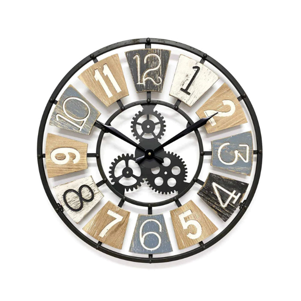 Windmill Classic Clock Metal Timber