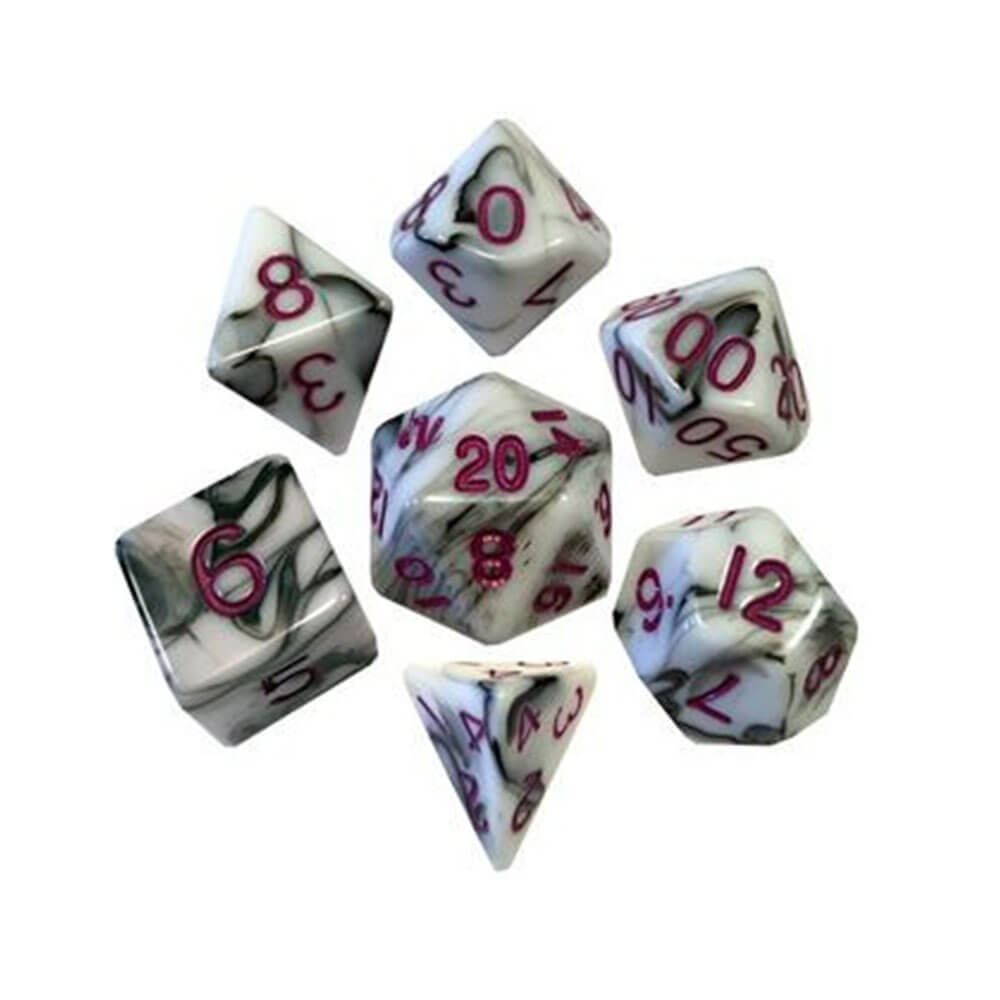 Metallic dobbelstenen gameacryl dobbelstenen set marmer (nummers)