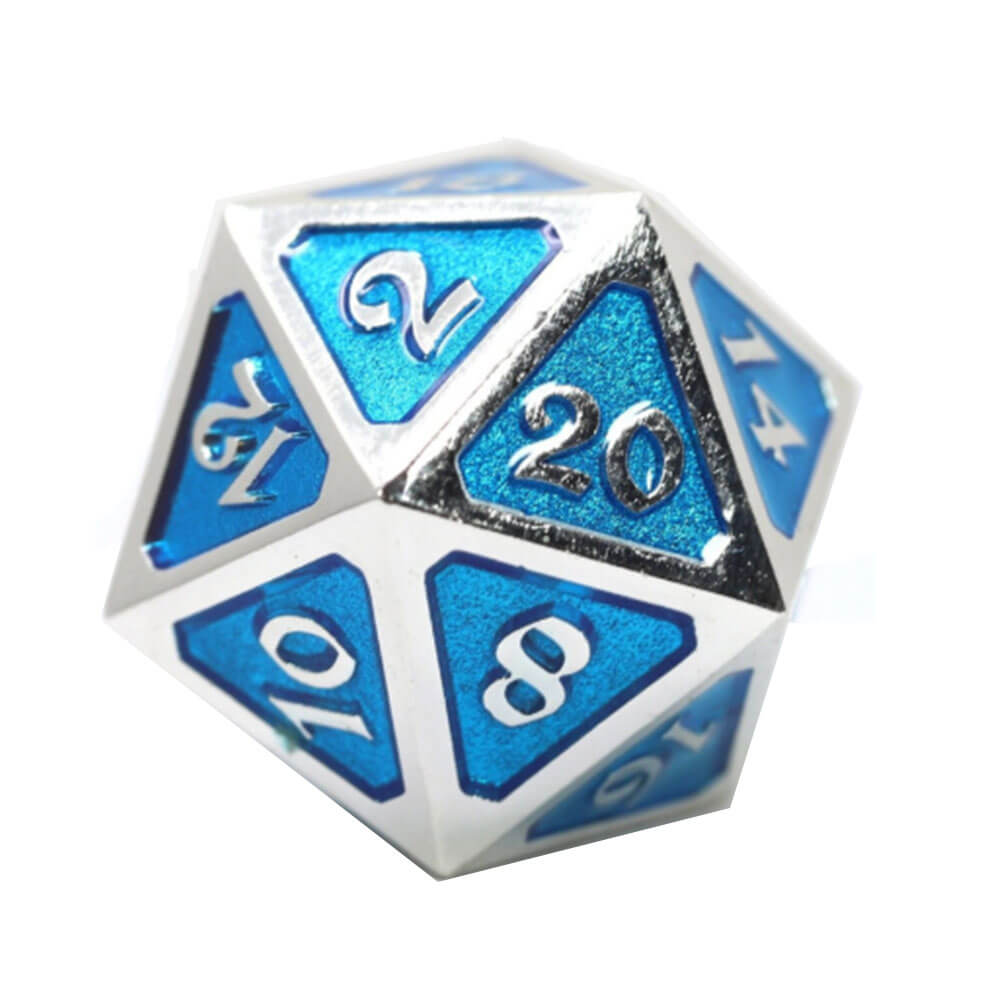 D20 Dice Metal Mythica Platinum (singolo)