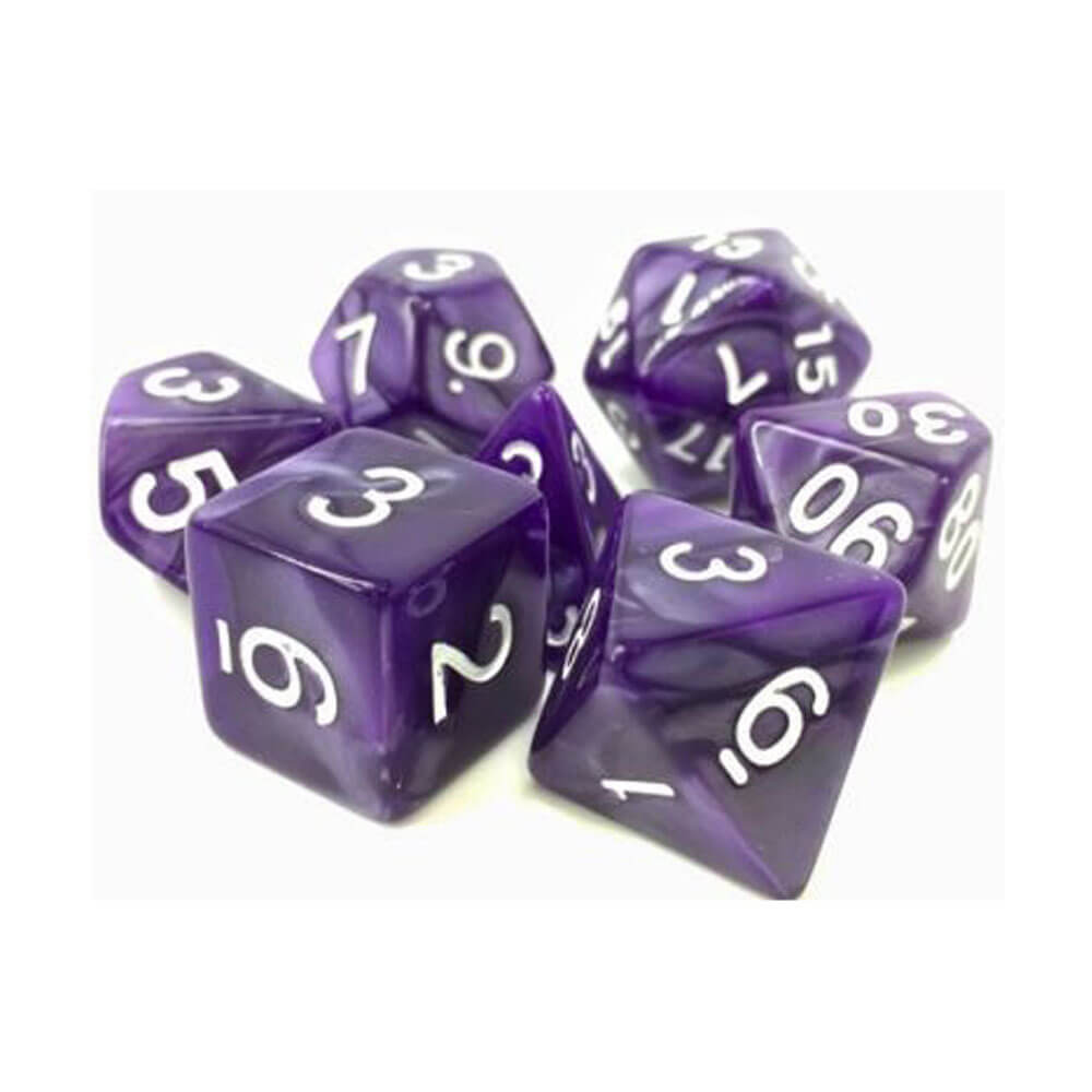 TMG Dice Nightstalker Purple Pearl Opaque (Set of 7)