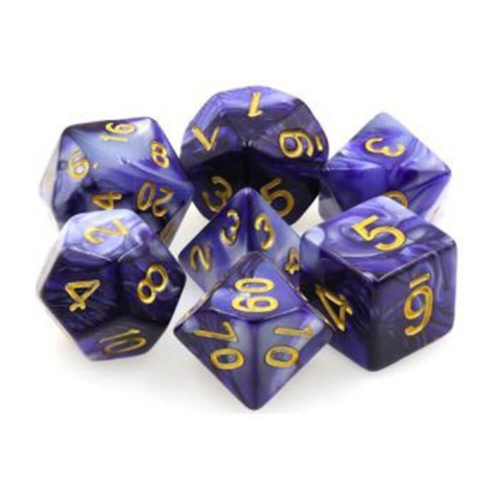 TMG Dice Sorcerous Storm Dark Purple/White Fusion (Set of 7)