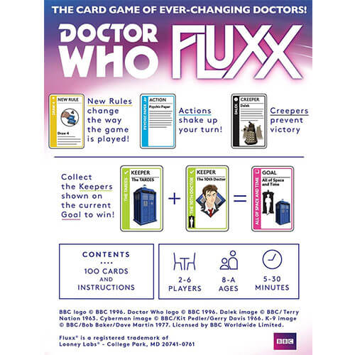 Dr Who Fluxx Card Game