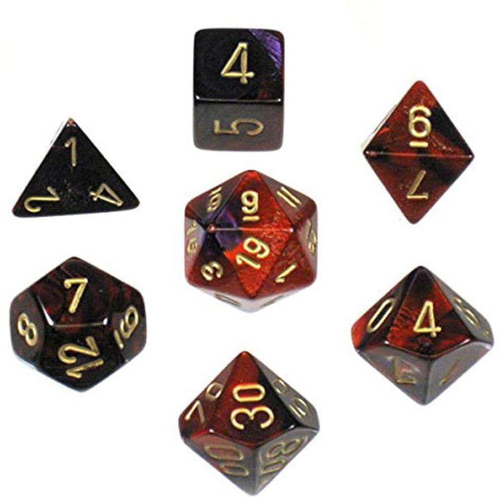 D7 Die Set Dice Gemini Poly (7 terninger)