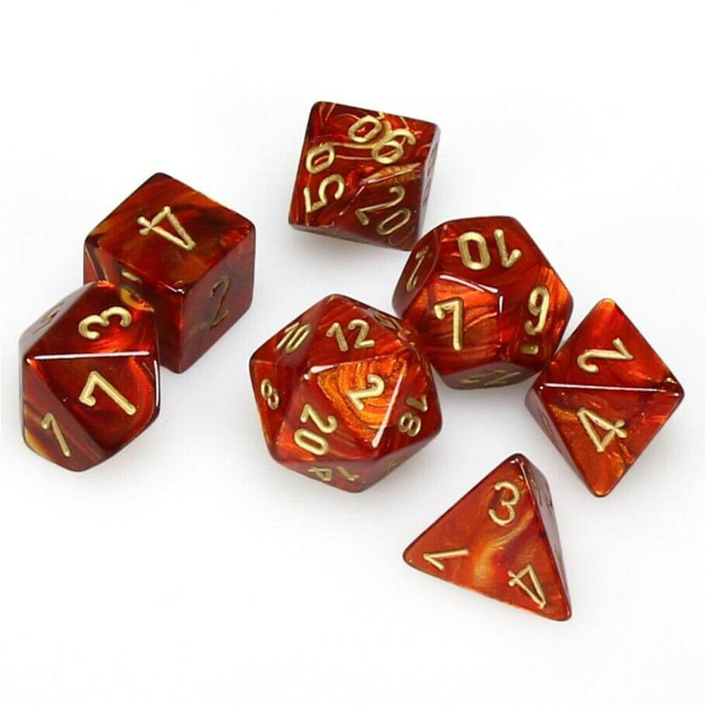 D7 DIE SET DICE Scarab poliédrica (7 dados)