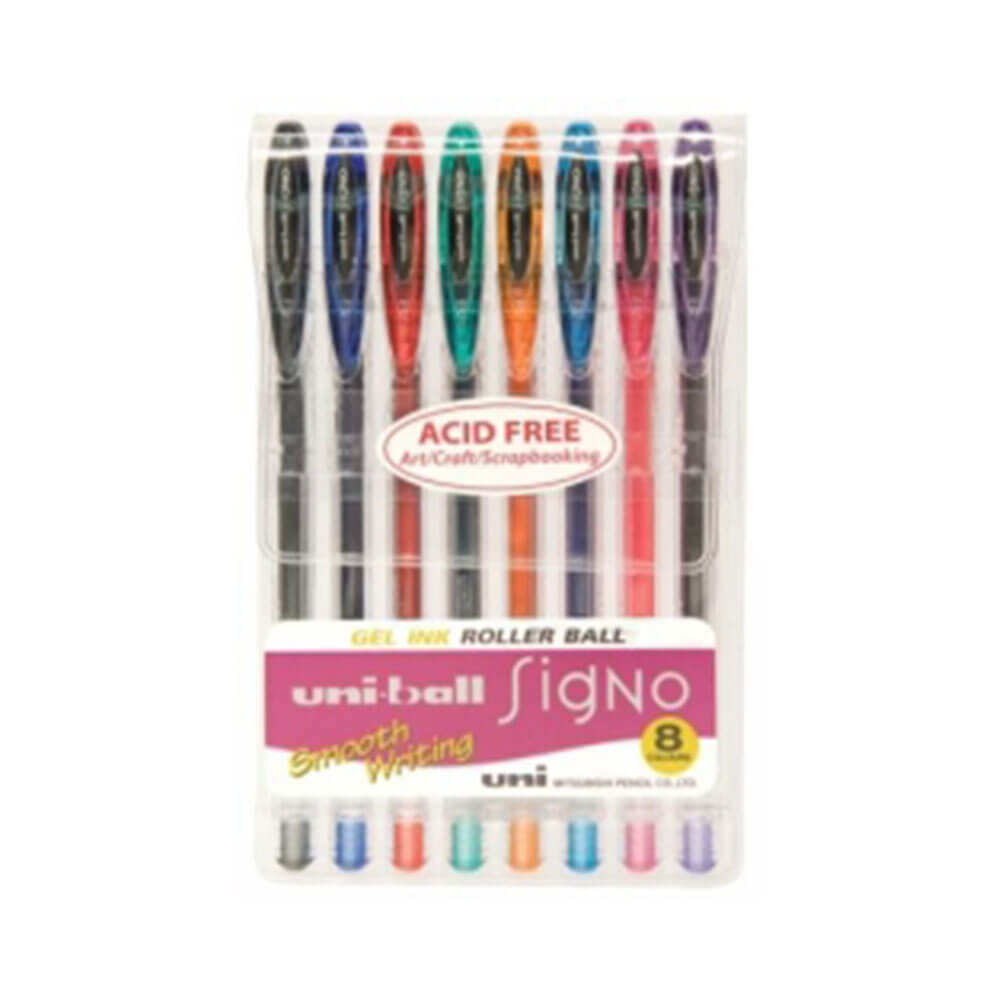 Uni-ball signo fin gel penn assortert farge