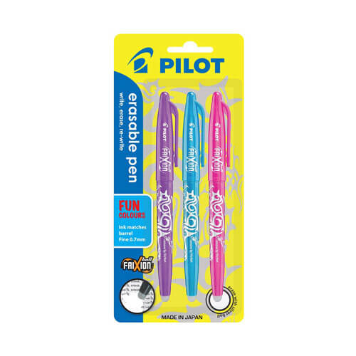 Pilot Frixion Pen Medium 1.0mm 3pk