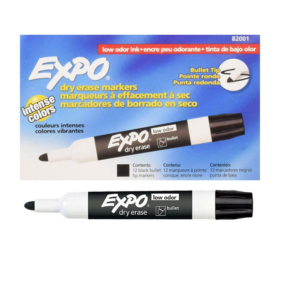 Expo Basse Bullet Bullet Marker Whiteboard 12pk