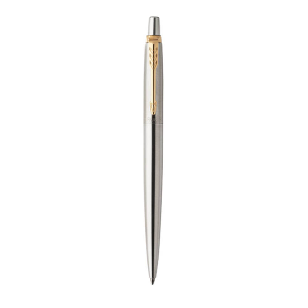  Parker Jotter Steel Gold Trim Kugelschreiber