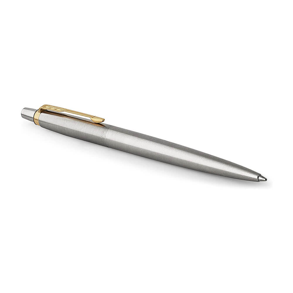  Parker Jotter Steel Gold Trim Kugelschreiber