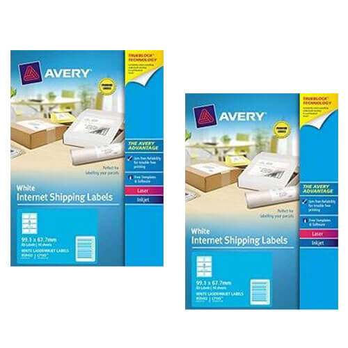 Avery Trueblock Internet Shipping Label 10pk White