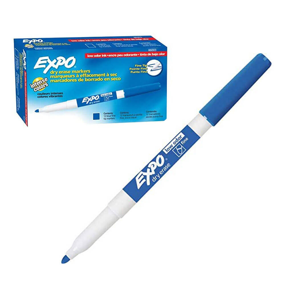 Expo Dry Radera Fine Bullet Whiteboard Marker 12pk