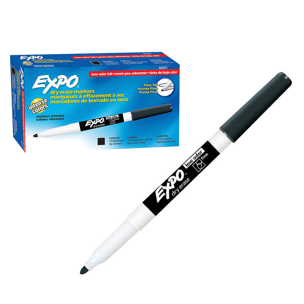 Expo Dry Canchase Fine Bullet Whiteboard Marker 12pk