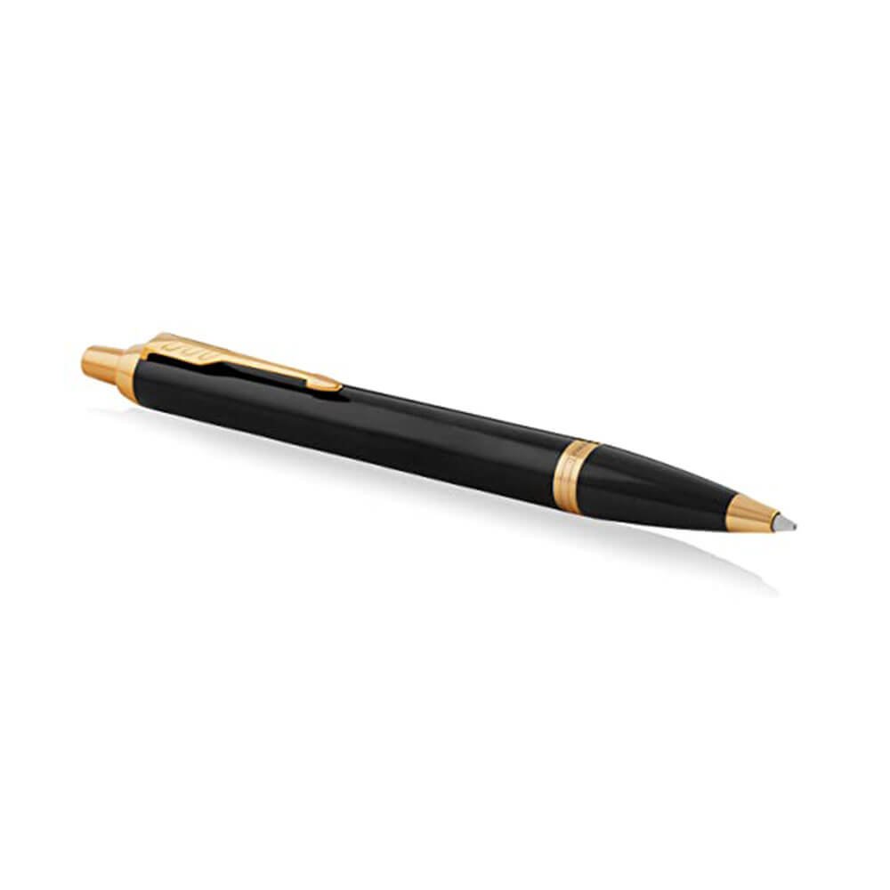 Parker Im Ballpoint Pen Gold Trim (sort)