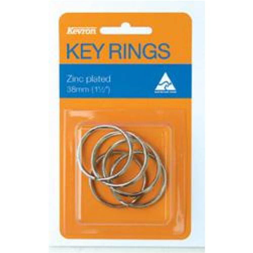 Kevron Key Rings 5pk (sinkbelagt)