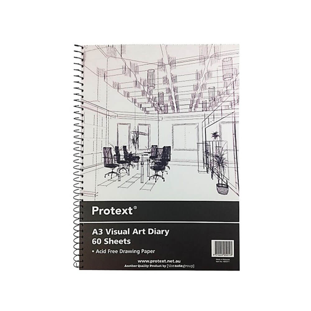 Protext Visual Art Diary 60 feuilles 110gsm (blanc)