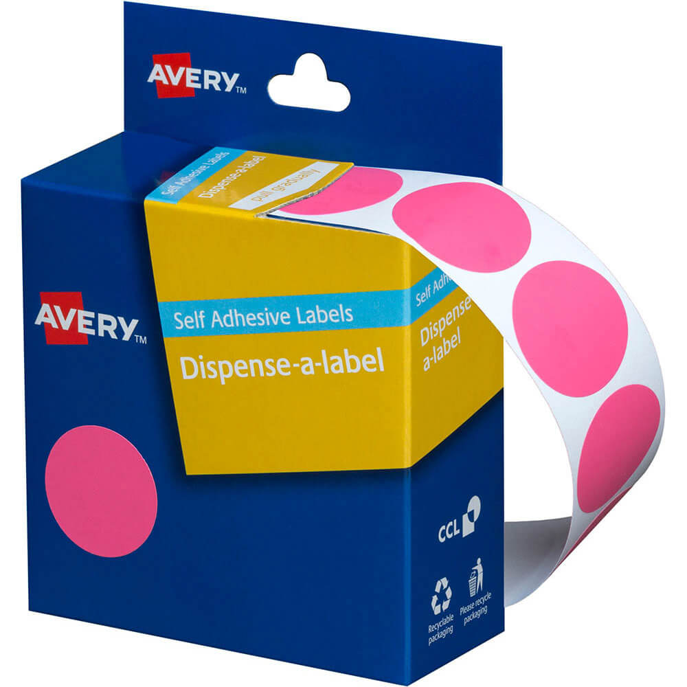 Avery selvklebende prikketiketter 24mm (500pcs)