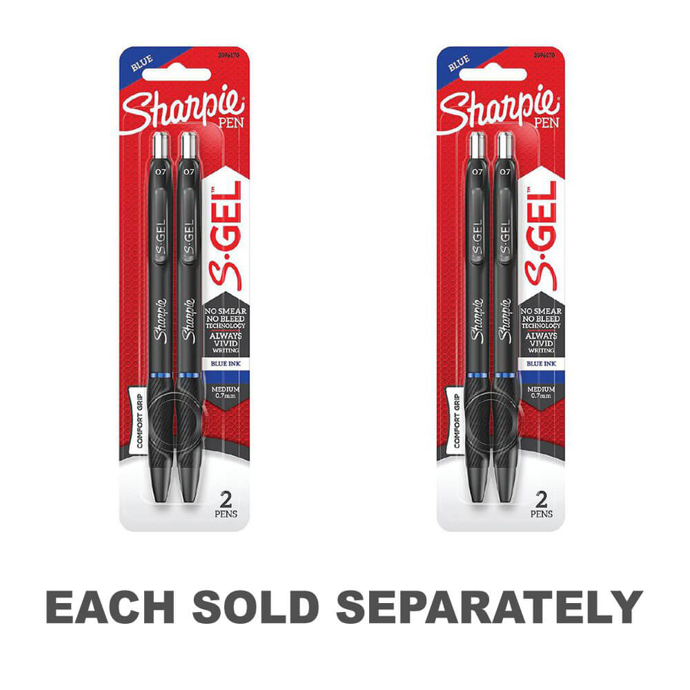 Sharpie S-GEL Retractable Pen Medium 0.7mm (2pk)