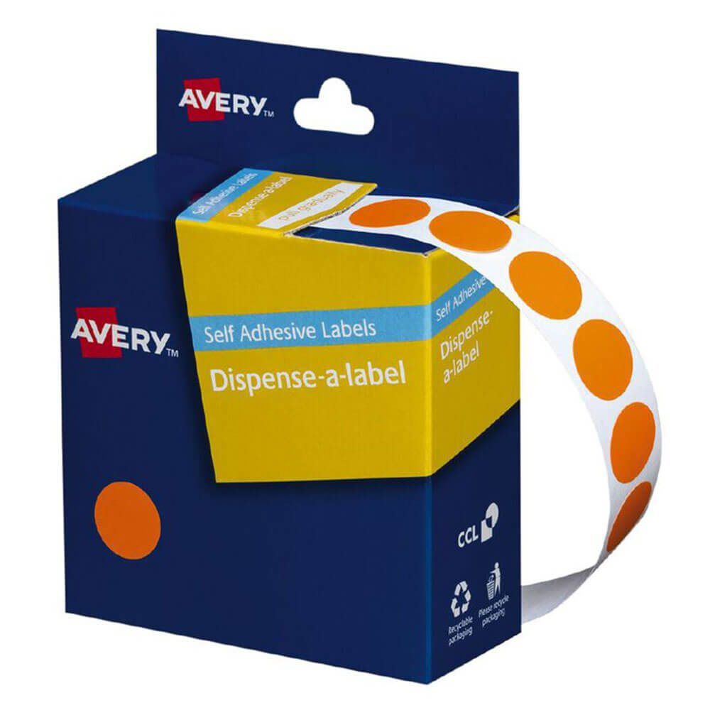 Étiquettes à points auto-adhésives Avery 14 mm (1050pcs)