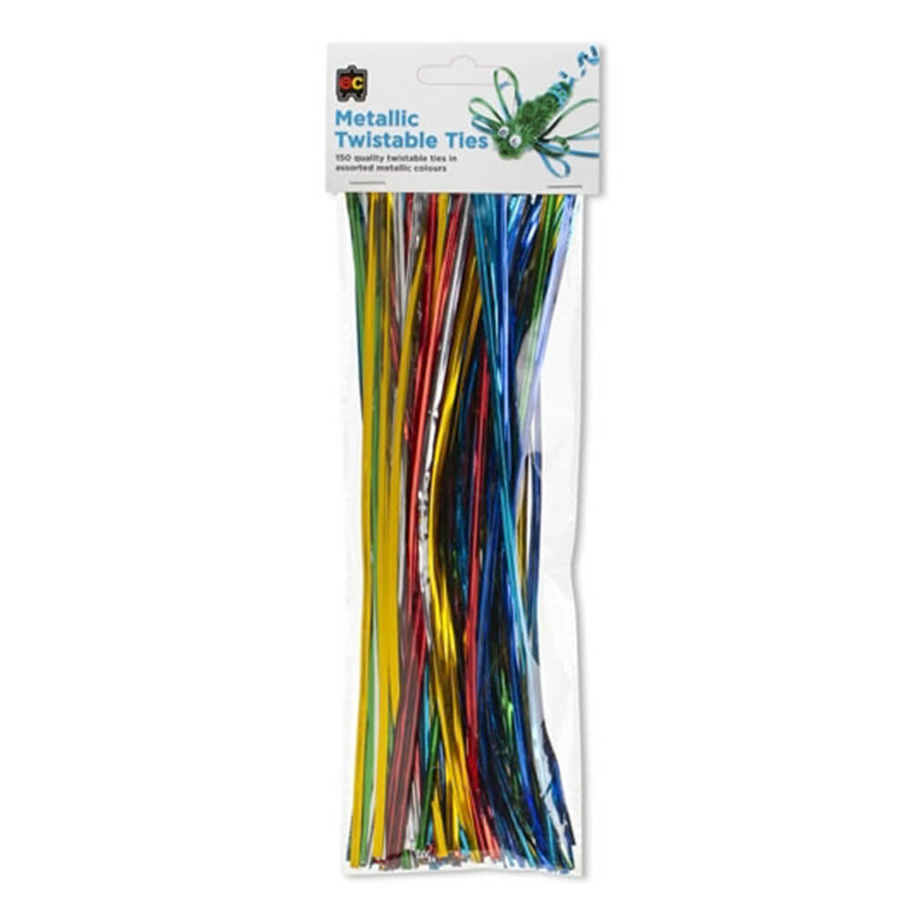 EC Twistable Ties 150pk (Metallic Colours)