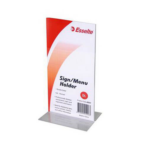 Esselte Double Sided Portrait Sign or Menu Holder