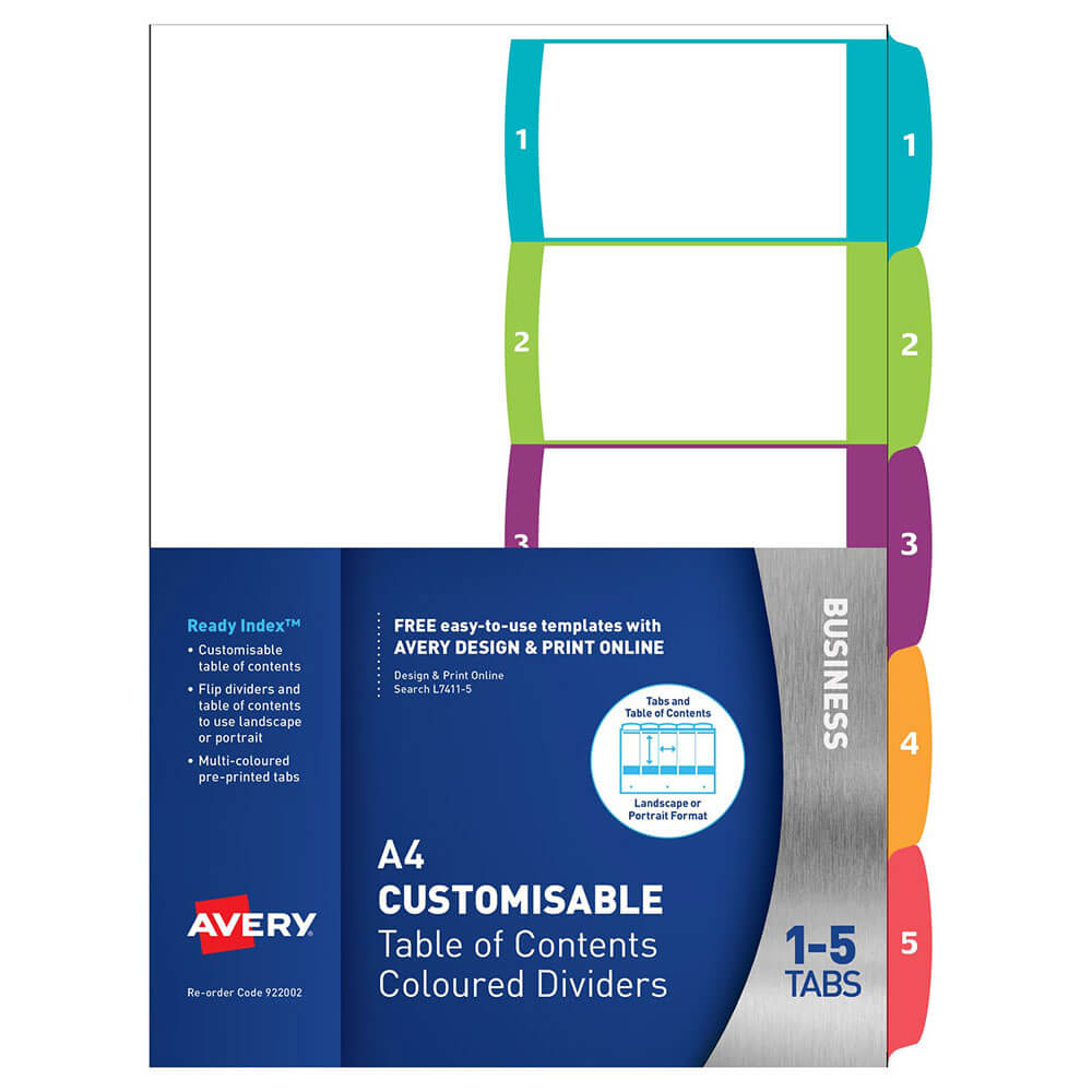 Avery Personalizzable Ready Index Divider (A4)