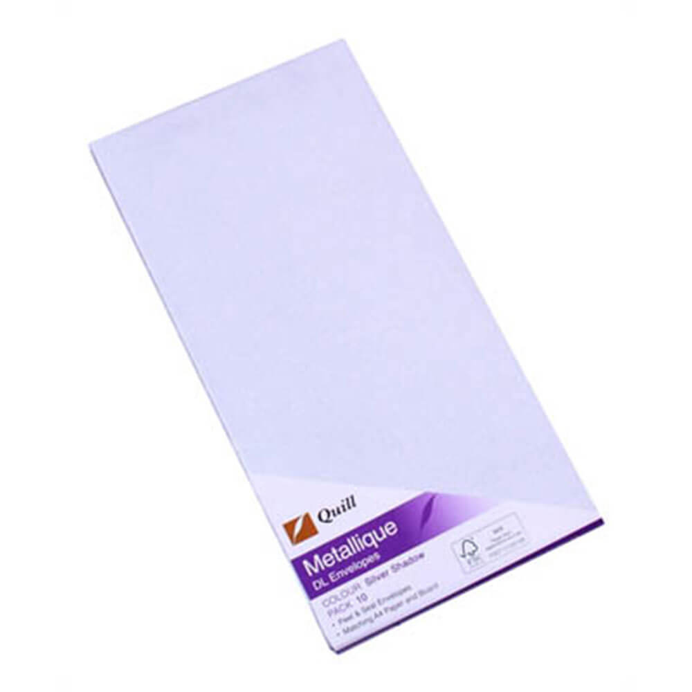 Quill Metallique Enveloppes 10pk (DL)