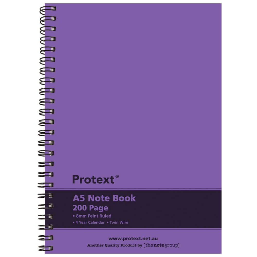 Protext Twin Wire Notebook 200 Pages (A5)