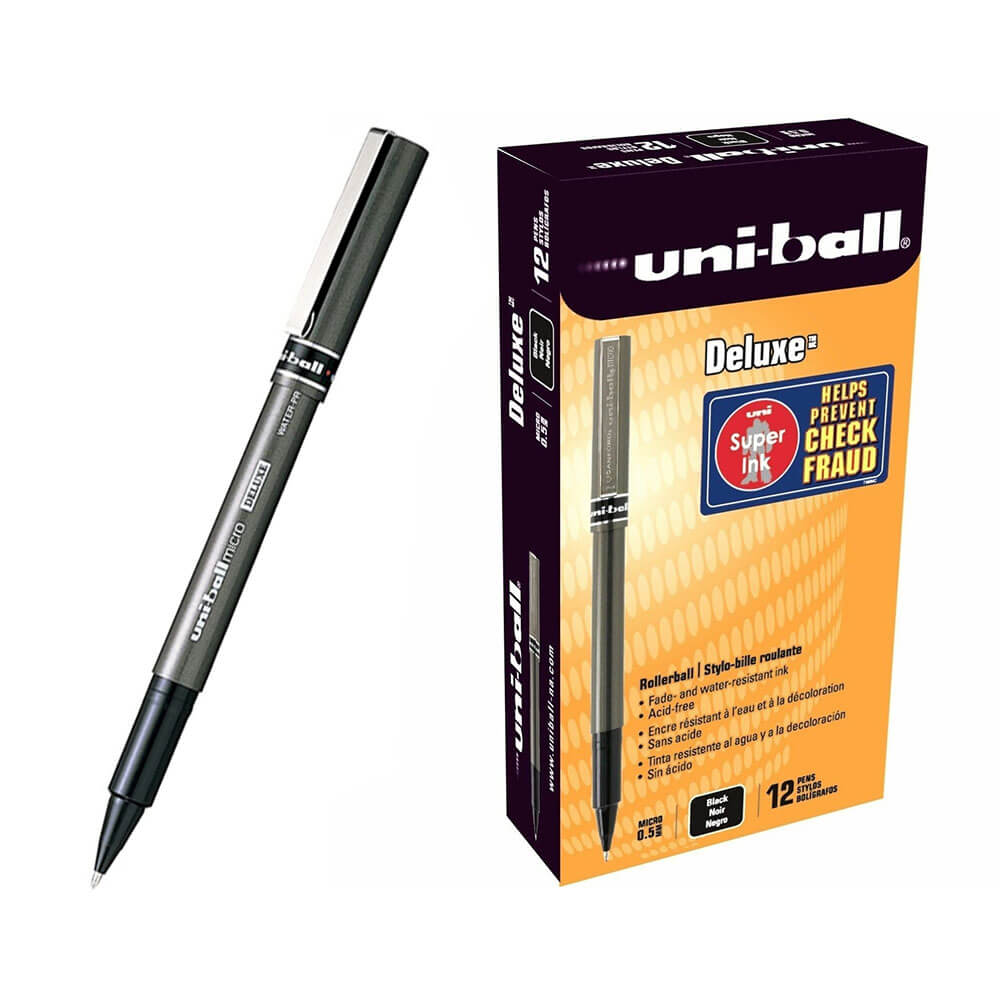 Uni-Ball Micro Deluxe Rollerball Pen 0,2 mm (12-pakke)