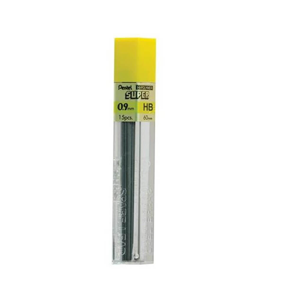 Recharge de plomb Hi-polymère pentel 0,9 mm (boîte de 12)