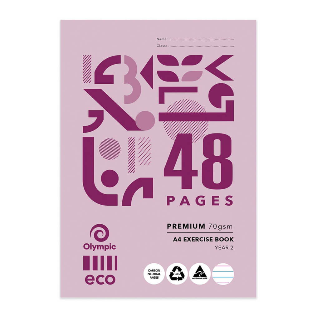 Libro de ejercicios de 48 páginas de 48 páginas A4 Olympic A4