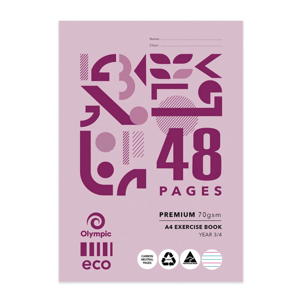 Libro de ejercicios de 48 páginas de 48 páginas A4 Olympic A4