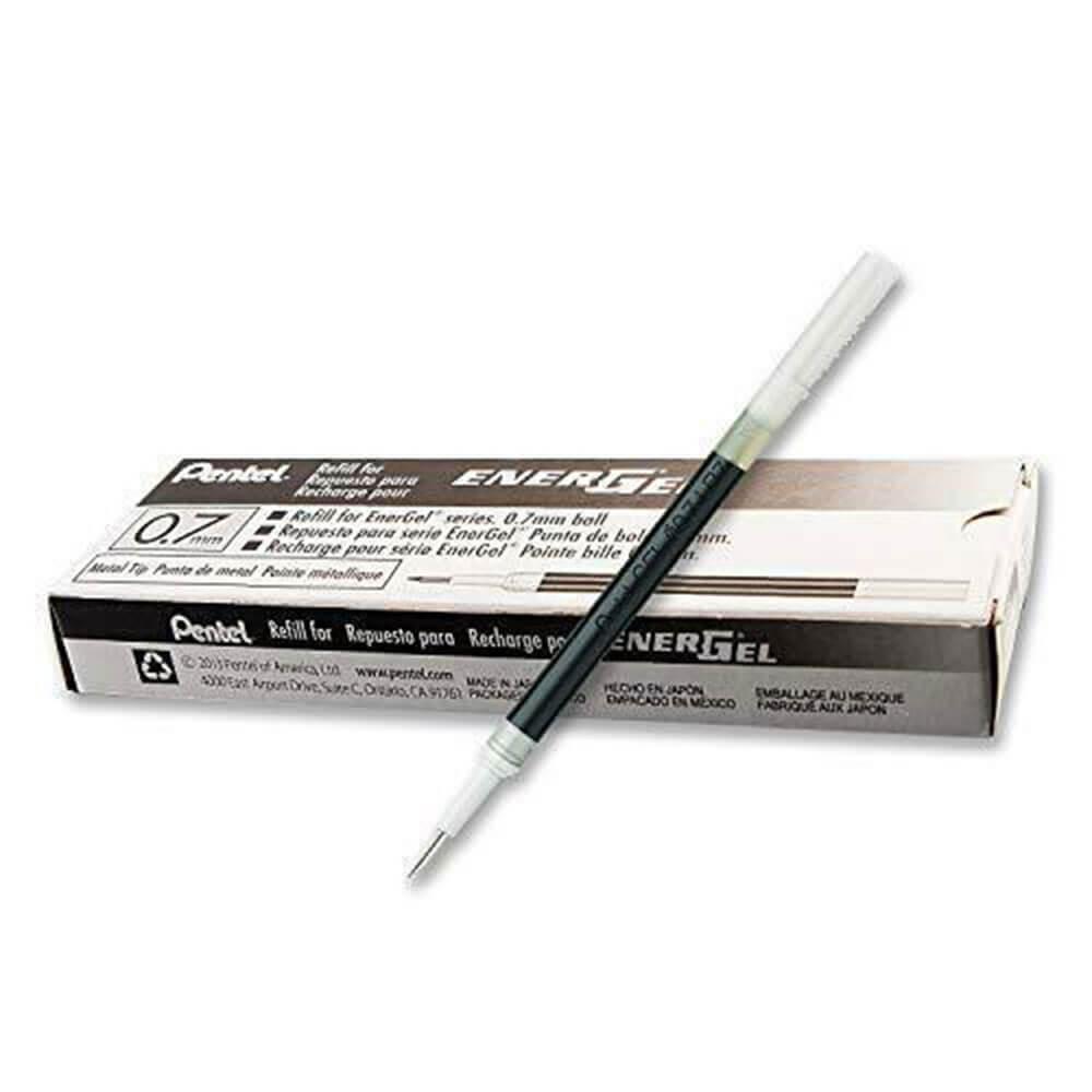 Pentel Energel 0.7mm液体ジェルペン補充12pcs