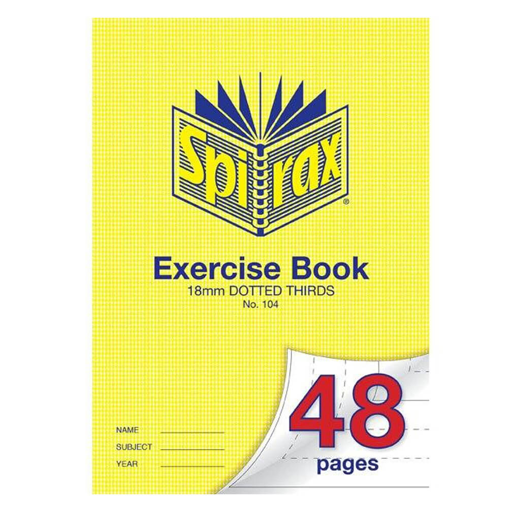 Spirax A4 Dotted Thirds 48-Page Exercise Book 20pk