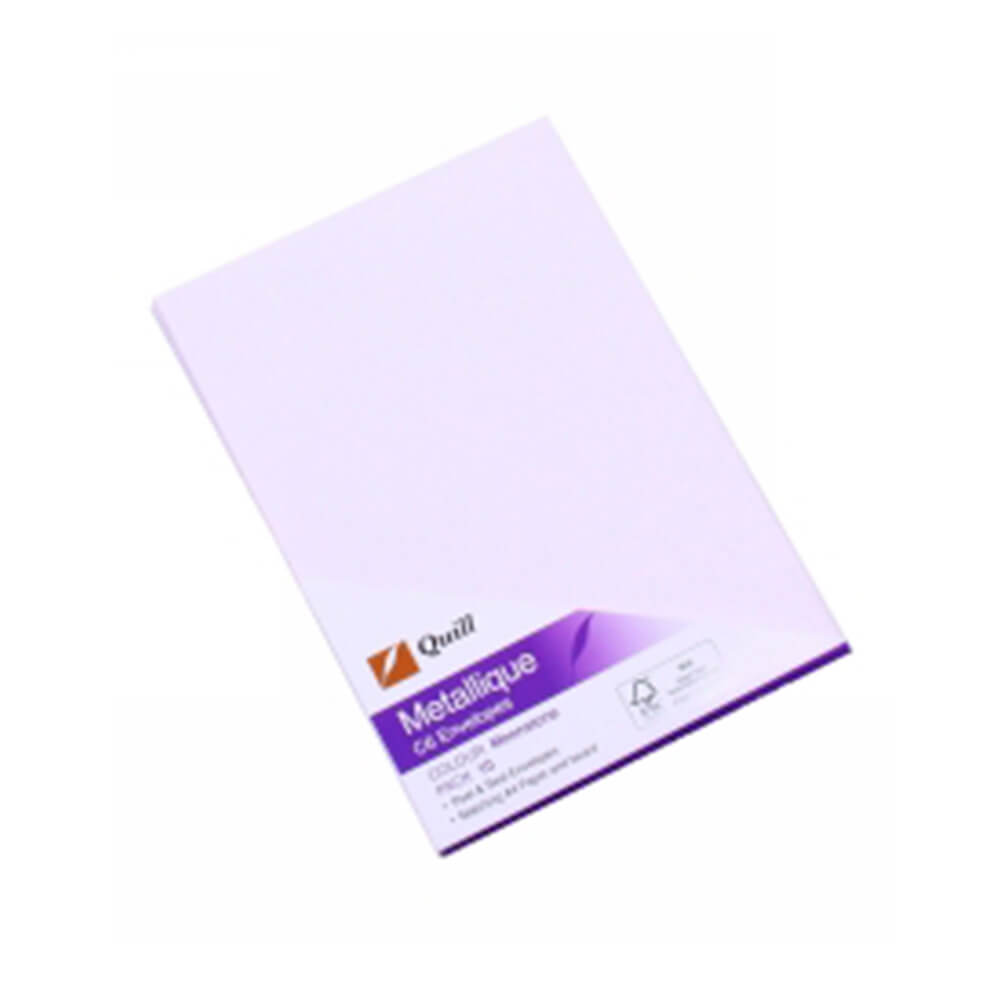 Enveloppes métalliques Quill C6 (pack de 10)