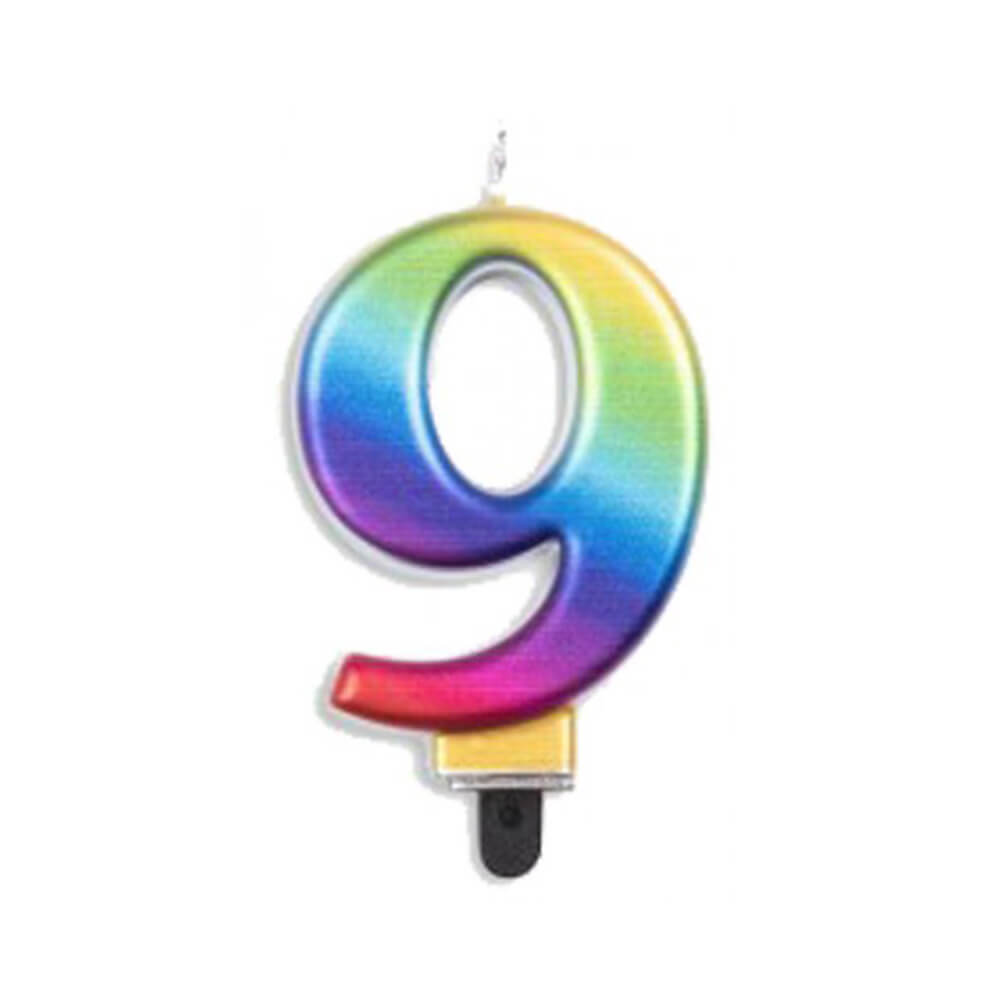 Alpen Metallic Rainbow Number Candle