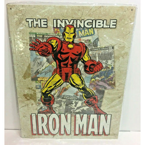 Iron Man Cover Splash Tin Sign